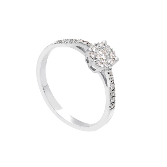 Anello Gioielleria Dossena  Donna Preziosi in Oro Diamante 0.27 Ct 185148 - 185148